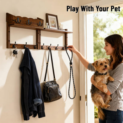28" Coat Rack Wall Mount with Shelf with 7 Hooks 3 Key Hanger | Entryway Key Holder Wall Mount Wood Wall Coat Hooks, Wall Mounted Coat Rack Mail Holder for Living Room, Bedroom