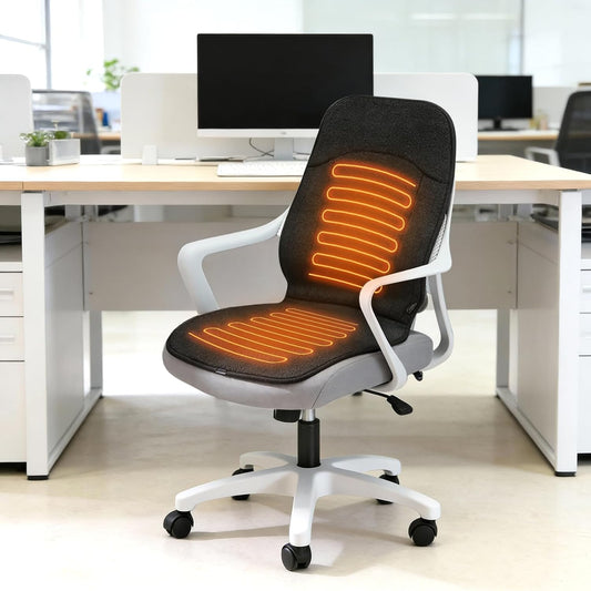 Black Heated Seat Cover Heated Seat Warmer for Pain Relief with 3 Levels | Black Heated Seat Cushion for Office Chair, Chair Seat Pad for Back, Waist, HIPS for Home Warm Winter Christmas Holiday Gift