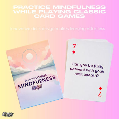 Lingo Mindfulness Playing Cards | Daily Mindfulness Prompts & Meditation Card Deck for Adults | Self-Care Gift for Stress Relief, Calm & Mental Wellness | Mindful Living Conversation Starter