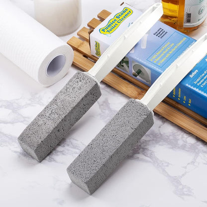 Kadden 2 Pack Pumice Stone Toilet Bowl Cleaner with Handle, Hard Water Ring Remover & Stain Scrubber for Bathroom, Pool, Sink and Tub, Ergonomic Heavy Duty Cleaning Tool