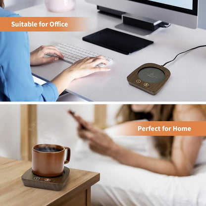 VOBAGA Coffee Mug Warmer, 4 Hours Auto Shut Off Cup Warmer for Office Home Desk with 3 Temperature Settings, Electric Beverage Warmer for Cocoa,Tea, Milk, Soup, for Coffee Gifts, Sky Blue (No Cup)