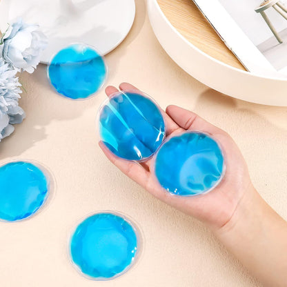 Reusable Ice Packs for Injuries, 10 Pack Round Ice Packs for Face, Gel Ice Pads Small Hot Cold Compress Ice Bag for Eyes After Surgery, Face, Wisdom Teeth, Breast Surgery, Blue