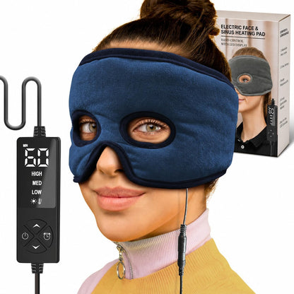 sticro Moist Heat Sinus Mask with Eye Holes, 3 Heat & 5 Timer Settings