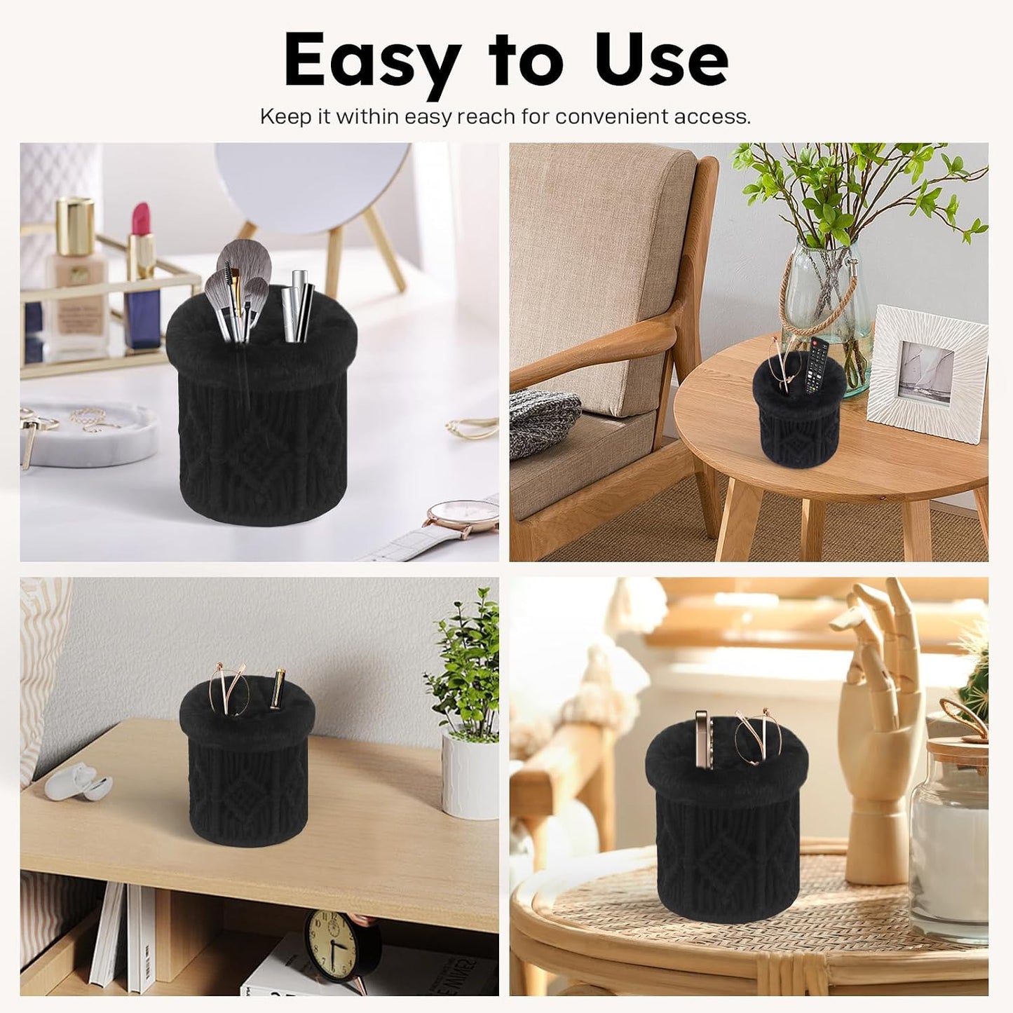2 in 1 Glasses Holder, Anti-scratch Plush Lined Eyeglass Holder Stand for Nightstand Desk Eye-glass Storage Organizer