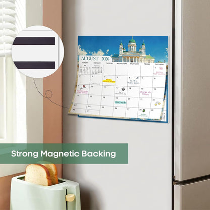2026-2027 Magnetic Calendar for Refrigerator, Apr 2026-Dec 2027 | 21-Month Fridge Calendar 2026-2027 for Home Planning, Scheduling and Easy Organization, Greenery
