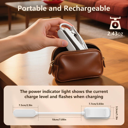 20 Led Book Light Clip On, USB Rechargeable Reading Light, Eye Caring 3 Color Temperatures, Adjustable Brightness, Portable, Sturdy Clamp Light Suitable for Traveling and People Studying Etc. (White1)