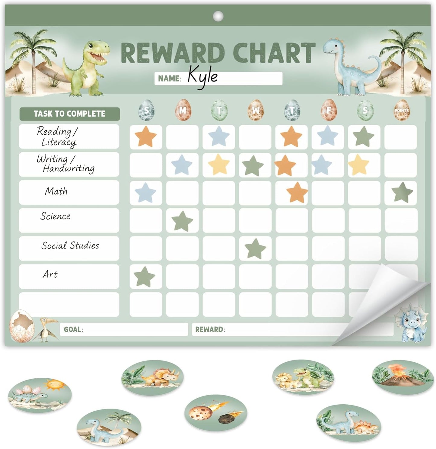 ZICOTO Fun Magnetic Reward Chart for Kids - Unicorn Chore Chart for Girls | Motivational Behavior and Responsibility Tracker with Stickers Encourages Good Habits at Home - Creates a Fun Daily Routine
