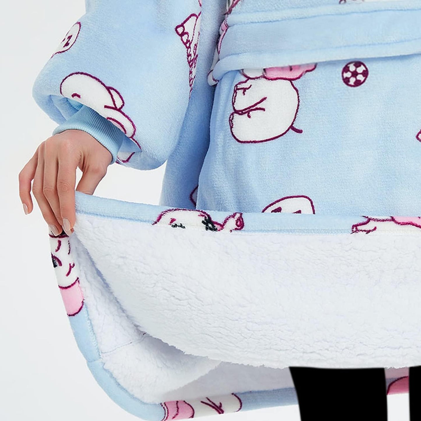 Wearable Blanket Hoodie for Adults With Pocket Strawberry Hoodie | Sherpa, Fuzzy Blanket Hoodie, Oversized Sweatshirt Blanket, Kangaroo Pouch, Cute Birthday Gifts for Sister, Cute Stuff
