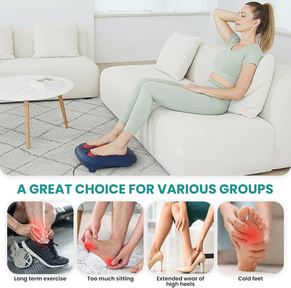 Nekteck Foot Massager with Heat, HSA Eligible FSA Massage Tools Gifts | Shiatsu Heated Electric Kneading Foot Massager Machine for Plantar Fasciitis, Built-in Infrared Heat Function and Power Cord