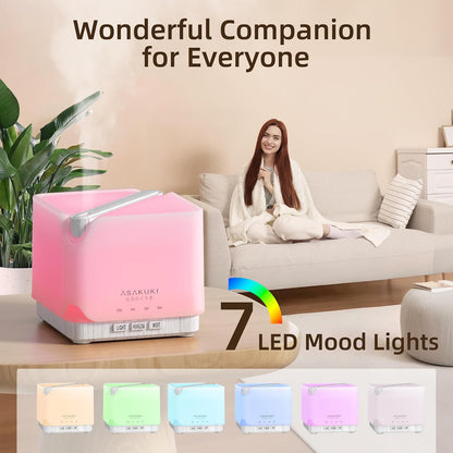 ASAKUKI Essential Oil Diffuser Smart WiFi Humidifier 700 ml | Easy Connect with Alexa and Google Home, Phone App & Voice Control, Customized Schedule Timers and LED Light