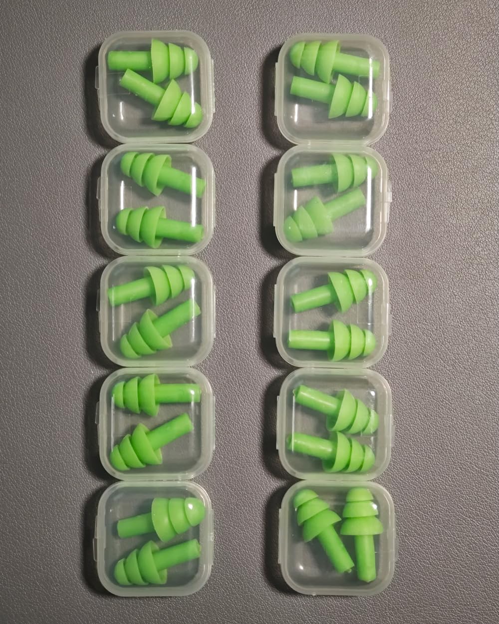10 Pairs Noise Cancelling Ear Plugs, Premium Soft Silicone, Reusable, Waterproof, Hypoallergenic, Earplugs for Swimming, Airplanes, Concerts, Shooting, Travelling, Sleeping & Snoring (Black)