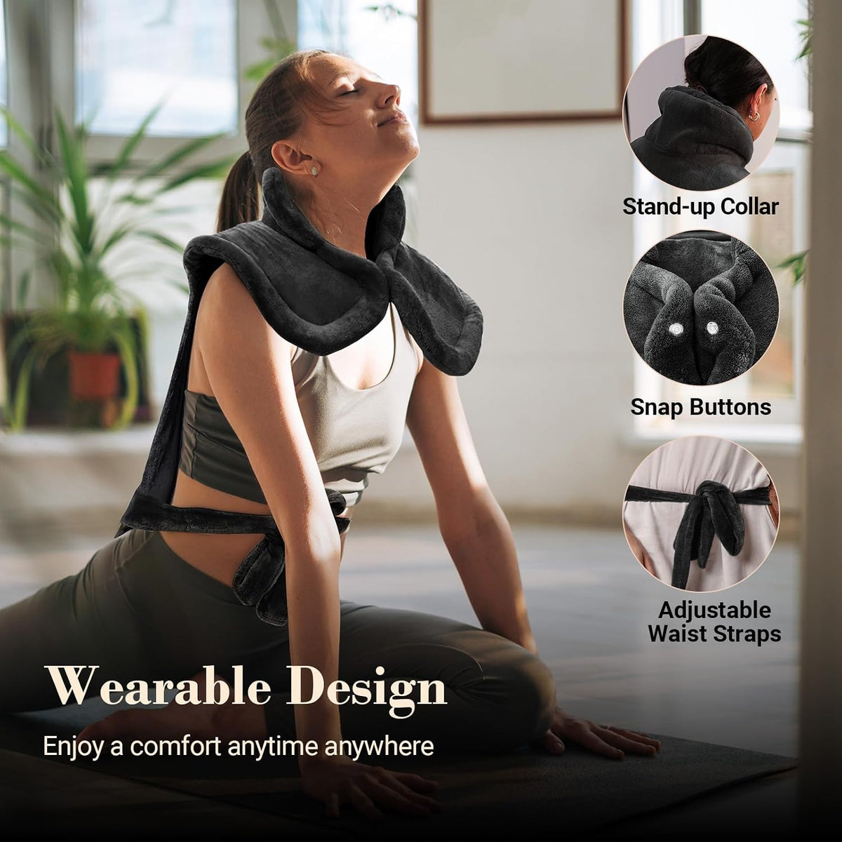 COMFIER Electric Heating Pad for Back, Neck and Shoulders, FSA Eligible HSA