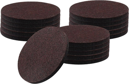 48 Pcs 1-1/2"/38mm Felt Furniture Pads Brown Round | Self Adhesive, 5mm Thick, Anti Scratch Floor Protectors, For Furniture Feet Chair Legs