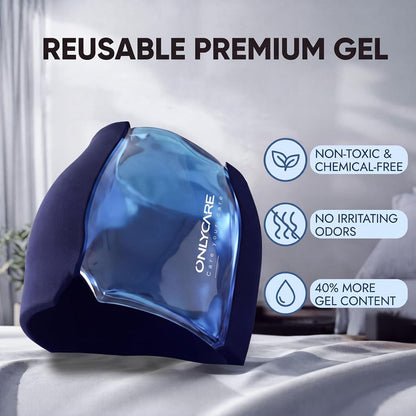 ONLYCARE Migraine Relief Cap, Headache Relief Cold Cap with Odorless Gel | Cooling Hat Head Wrap Soothing Face Ice Pack Mask Products for Tension Stress Hangover & Puffy Eyes, Relaxing Gifts for Women