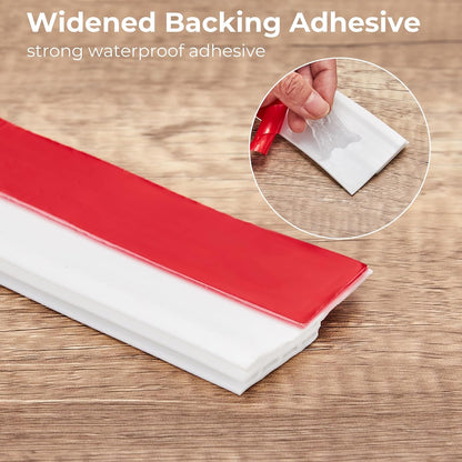 Ohuhu Door Draft Stopper, 1" Wide Adhesive Weather Stripping Seal, 39" | self-adhesive silicone, for interior exterior doors, 3-layer soundproof, save energy, blocks drafts, noise, light, dust, bugs