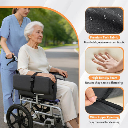 AOSSA Lateral Support for Wheelchair Arm Trough, Armrest Pad Cushion Wheelchair Attachment, Wedge Bolster Positioning Arm Elbow Rest Pillow for Elderly, Stroke Patient