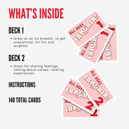 Pocket UNGAME - Seniors Edition - Non-Competitive Card Game for Seniors to Discuss, Share Values & self Express - Take a Walk Down Memory Lane - Age 55+