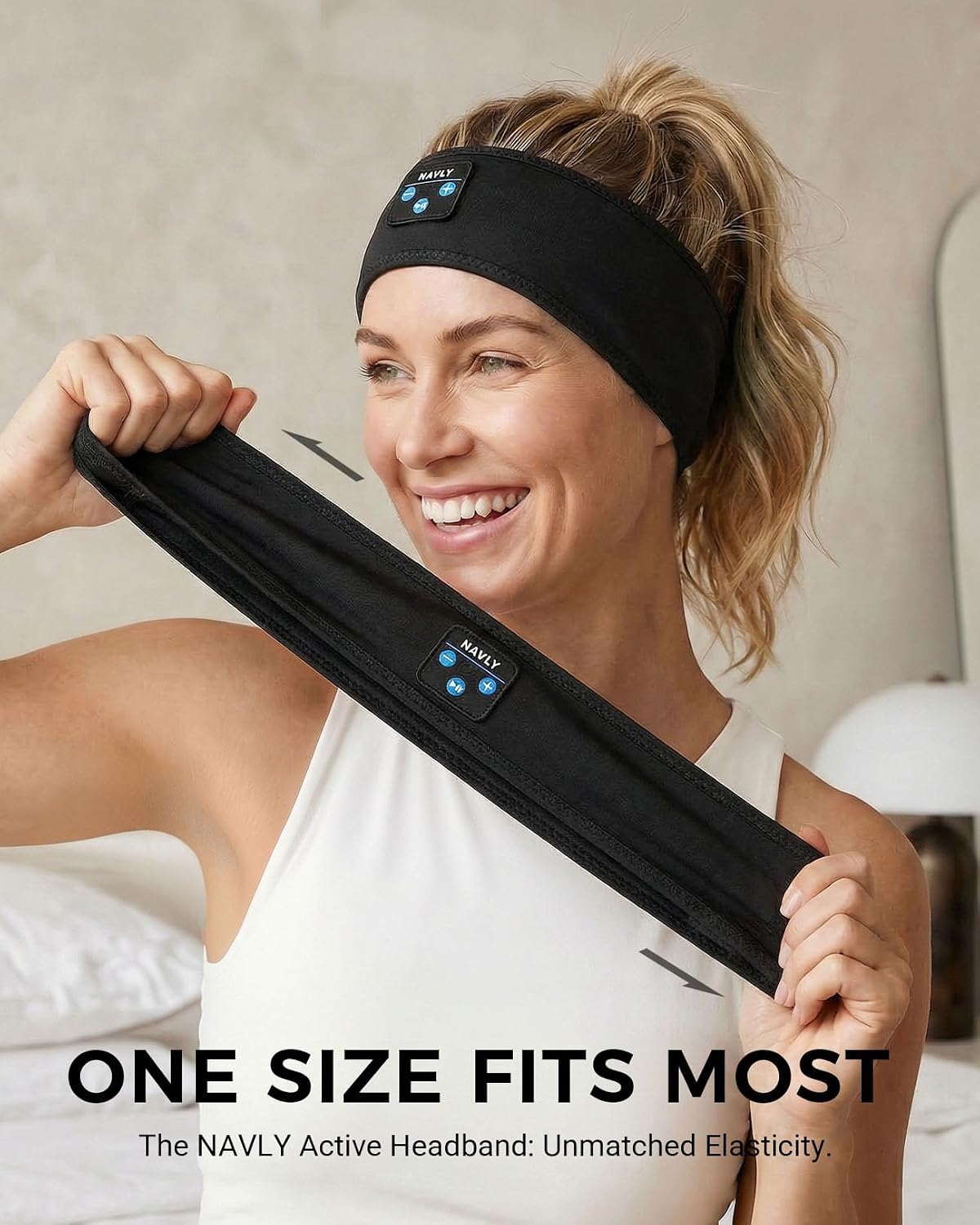 Navly Sleep Headphones Bluetooth Headband for Side Sleepers
