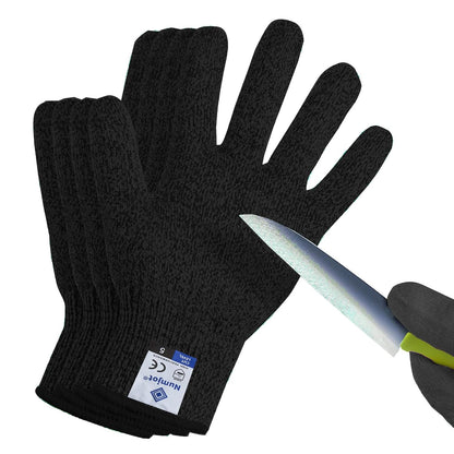 Cutting Gloves, Food Grade Level 5 Protection, Safety Kitchen Cut Gloves for Oyster Shucking, Fish Fillet Processing, Mandolin Slicing, Meat Cutting and Wood Carving. (Violet-Medium 2 Pairs)