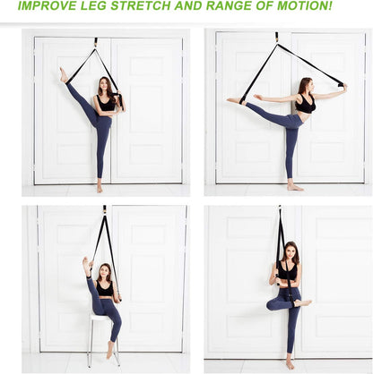 UBING Leg Stretcher, Door Flexibility Trainer, Over the Door Strech Strap for Flexibility, Splits Trainer for Dance Ballet Cheer Gymnastics Taekwondo Stretching