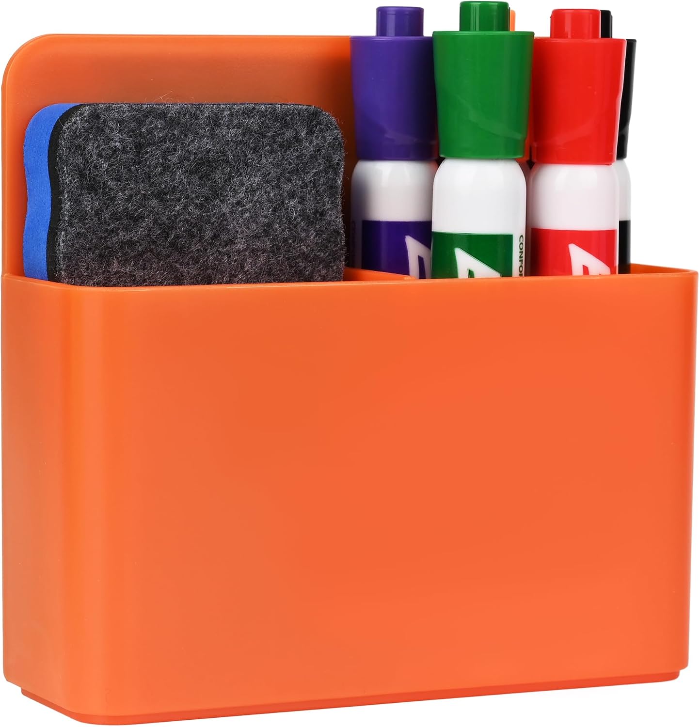 Magnetic Dry Erase Marker Holder - Multi-Surface Pen & Marker Holder for Fridge, Whiteboard, Locker - School, Office, Home - 1 Pack, Black