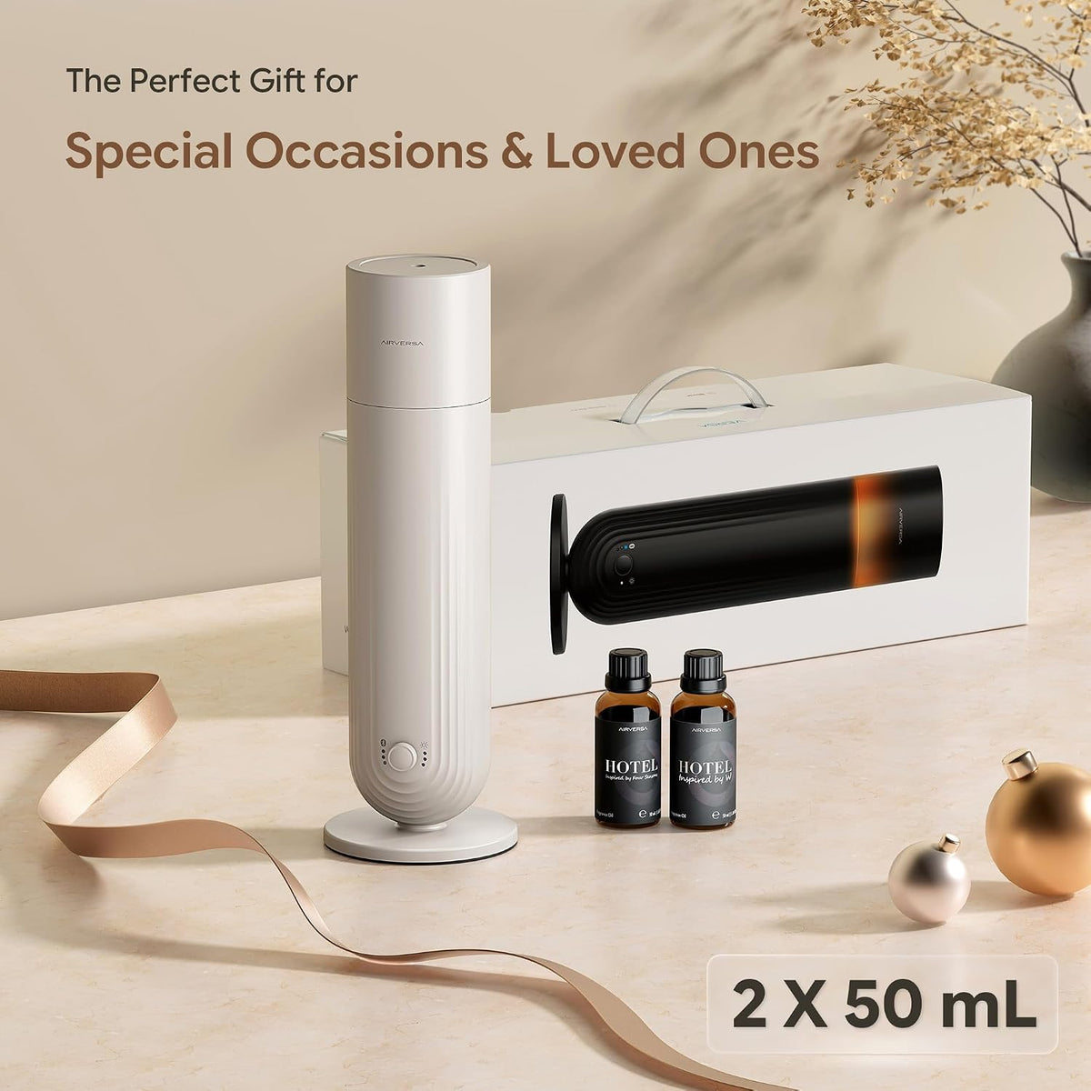 Airversa U1 Smart Hotel Waterless Diffuser with 100mL Oils Kit, Black