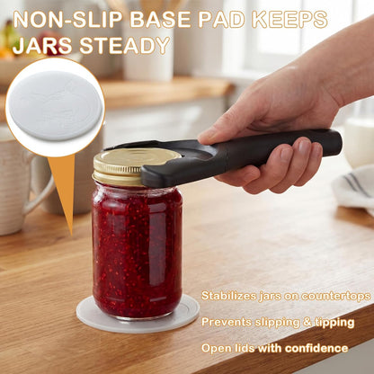 Jar Opener for Weak Hands Non-slip Base Pad Jar Lid Opener for Seniors with Arthritis Heavy-duty Grip for Stuck Jars and Tight Lids Kitchen Gift for Parents