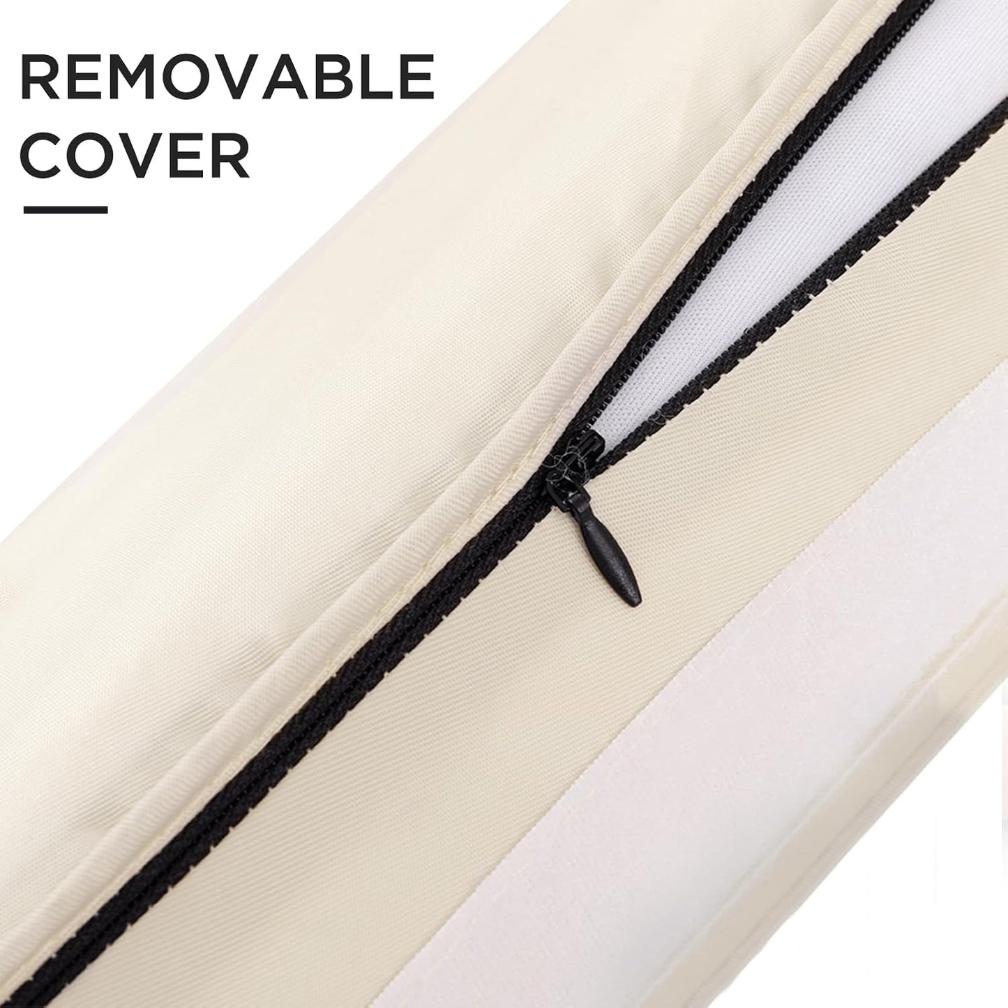 Resistant Door Draft Stopper, Removable Washable Cover, 36", Black | Weighted Gap Filler, Blocks Hot and Cold Air, All-Season Seal