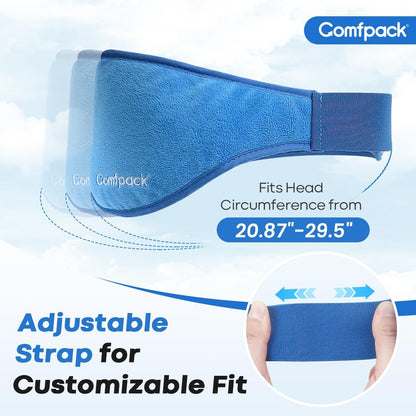 Warm Compress for Eyes - Removable Microwavable Eye Mask with Moist Heat for Dry Eyes, Blepharitis & MGD, Chalazion, Remove Styes, Sinus Relief, Eye Heating Pad, Gift for Women Men