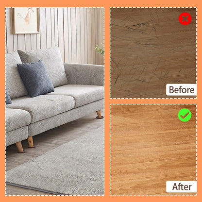 12Pcs 2.5in Furniture Coasters Non-Slip Bed Leg Pads Round Rubber Anti Sliding Caster Cups for Hardwood Floors Brown