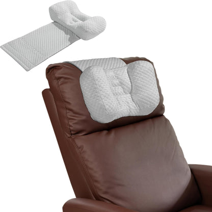 MABOZOO Neck Pillows for Recliners with Pocket,Headrest Cushion for Neck Pain Relief and Cervical Support,Recliner Head Pillow for Side Sleeping at Home, Office or Traveling（Green）