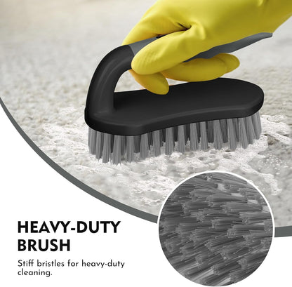 SetSail Scrub Brush, Heavy-Duty Scrub Brushes for Cleaning with Stiff Bristles Cleaning Brush for Shower, Bathroom, Carpet, Kitchen and Bathtub Scrubber - 2 Pack | Durable Bristles Ergonomic Non-Slip Tpr Grip. U-Style Hanging Loop for Storage. Use for