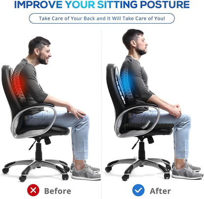 Gel Seat Cushion for Long Sitting Pressure Relief(Super Large&Thick) -Wheelchair Cushion for Pressure Sores - Coccyx,Sciatica & Tailbone Pain Relief Cushion- Non-Slip Butt Pillow for Office, Home, Car