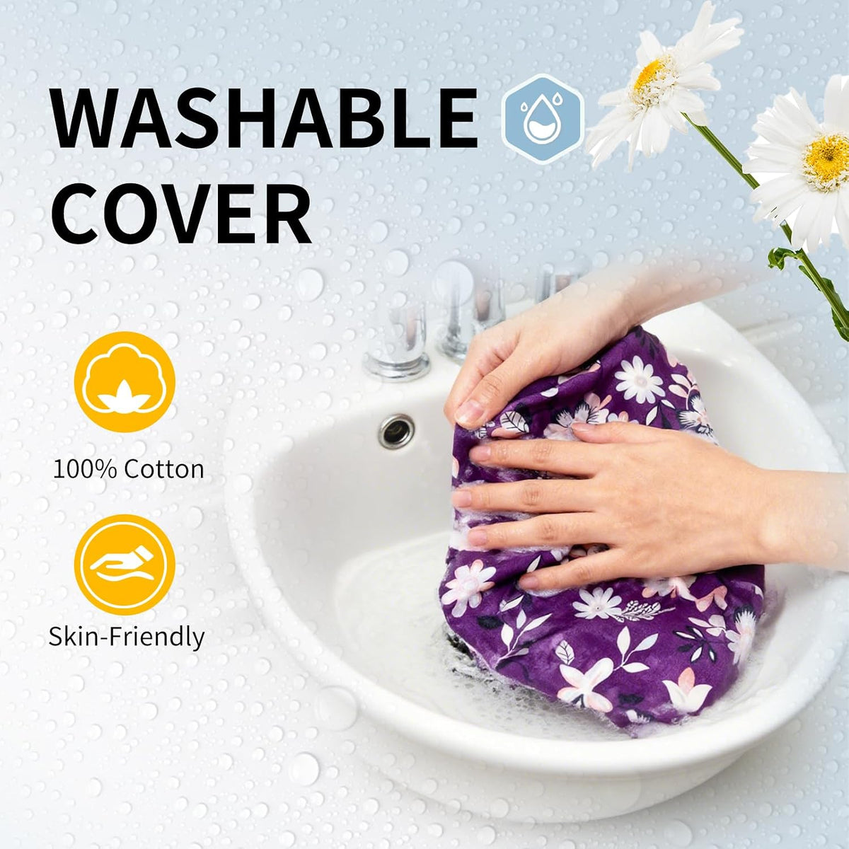 Heating pad for Neck Shoulders and Back Microwavable Machine Washable 27x5 Microwave Rice Bag for Heat Therapy Reusable Hot Pack for Muscle Cramps Moist Warm Bean Bag for Pain Relief Levender Scented