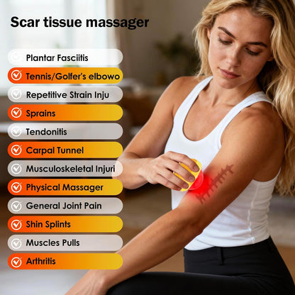 Red Light Vibrating Massage Ball - Handheld Trigger Point Tool for Deep Tissue Massage and Myofascial Release, Portable Massager for All Over the Body (Avocado)