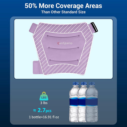 Comfytemp Hip Ice Pack Wrap for Sciatica Pain Relief, Hip Replacement Kit After Surgery, Reusable Gel Ice Pack for Injuries, Hot Cold Compress Recovery Items, Fathers Day Dad Gifts for Men, Blue (S/M)