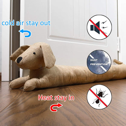 SWISSELITE 36 Inch Under Door Stopper, Decorative Door Noise Blocker | Weighted 3.2 Pounds Animal Air Draft Stopper Soundproof Energy Saver for Door & Window