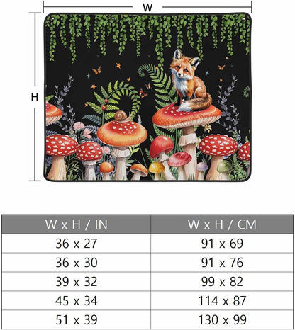 Magnetic Fireplace Cover Red Mushroom Fox Fireplace Screen Decorative Eucalyptus Leaves Butterfly Black Insulation Fireplaces Blocker Save Energy Fireplaces Draft Stopper Covers for Living Room 36x30