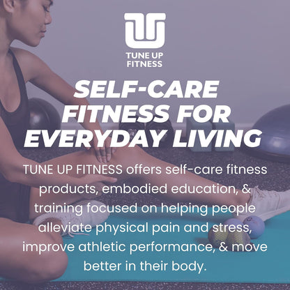 YOGA TUNE UP® Therapy Balls in Tote by Tune Up Fitness - Massage Balls for Trigger Point, Pressure Point & Myofascial Release - Use as Single or Peanut Ball for Pain Relief & Relaxation (Aqua Blue)