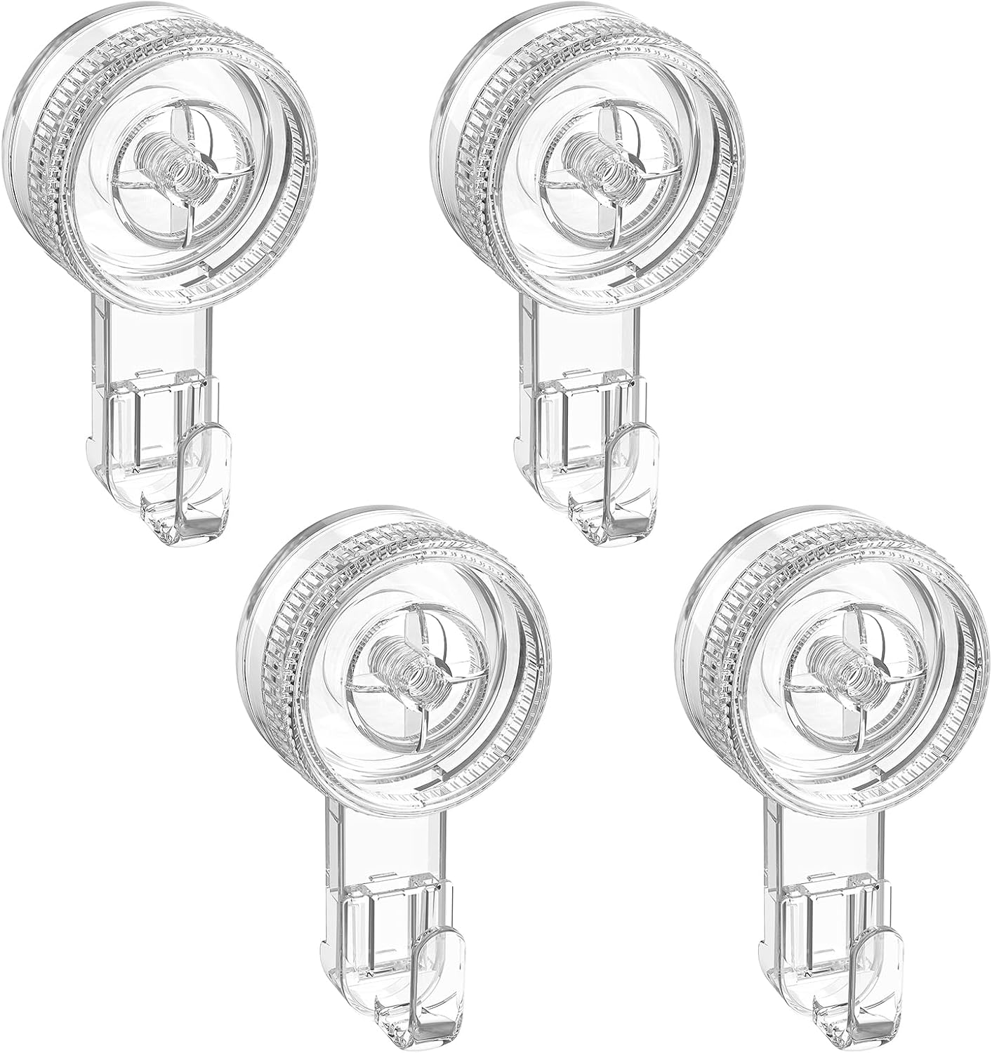 LUXEAR Suction Hooks, 2 Pack Razor Hooks Removable & Reusable | Shower Hook Damage-Free Powerful Suction Hanger for Towel Bathrobe Loofah Bathroom Kitchen Storage Hooks Weather Hanger