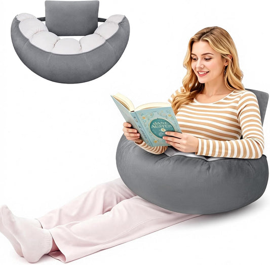 Ergonomic Reading Pillow with Arm & Back Support, U-Shaped