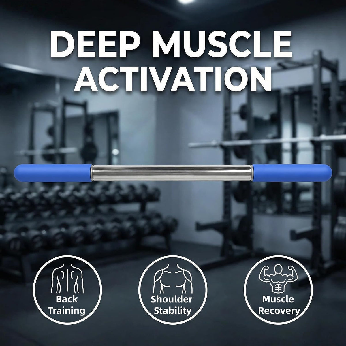 17.5”Muscle Roller Massage Roller Stick for Myofascial Release