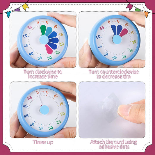 Kingdder Magnetic Visual Timer with 47 Classroom Visual Direction Card