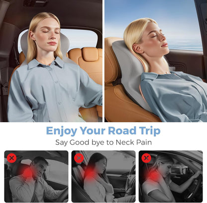 BEBAS Car Headrest Pillow, Ergonomic Neck Pillow with Memory Foam, Black