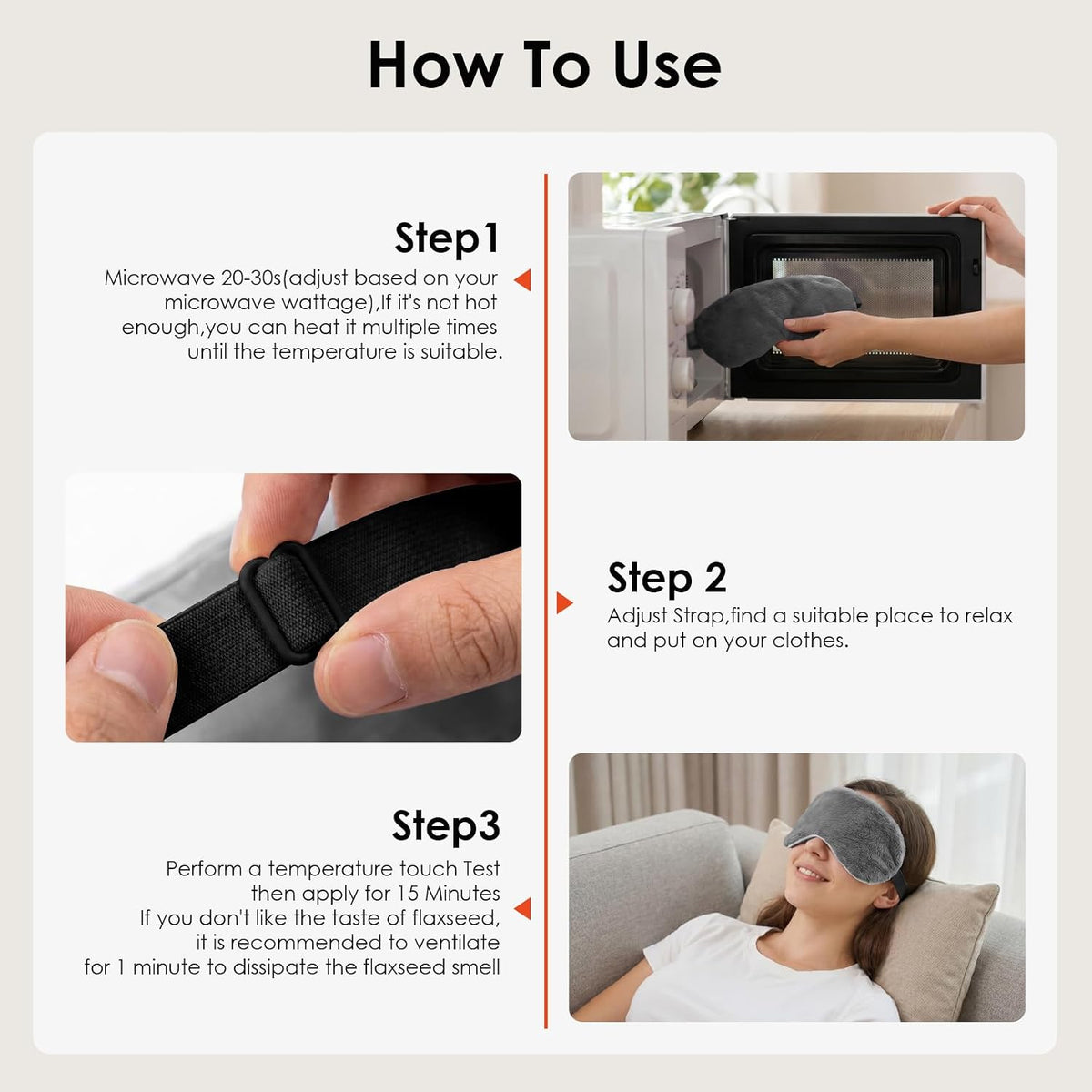MORLIDEN Heated Eye Mask for Dry Eyes & Stye - Microwavable Warm Compress