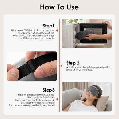 MORLIDEN Heated Eye Mask for Dry Eyes & Stye - Microwavable Warm Compress