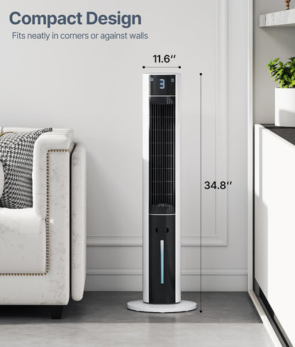 Evaporative Air Swamp Cooler, Cooling Fans that Blow Cold Air, 38in