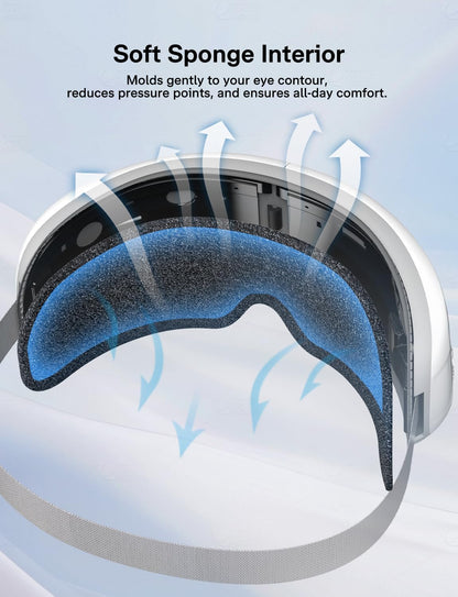 Eye Massager with Heat & Bluetooth Music, Massaging Eye Mask