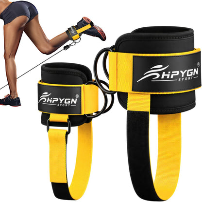 HPYGN Ankle Strap for Cable Machine, Padded Ankle Straps for Cable Machine Kickbacks, Glute Workouts, Leg Extensions, Curls, Booty Hip Abductors Exercise, Adjustable Comfort Ankle Cuff for Gym