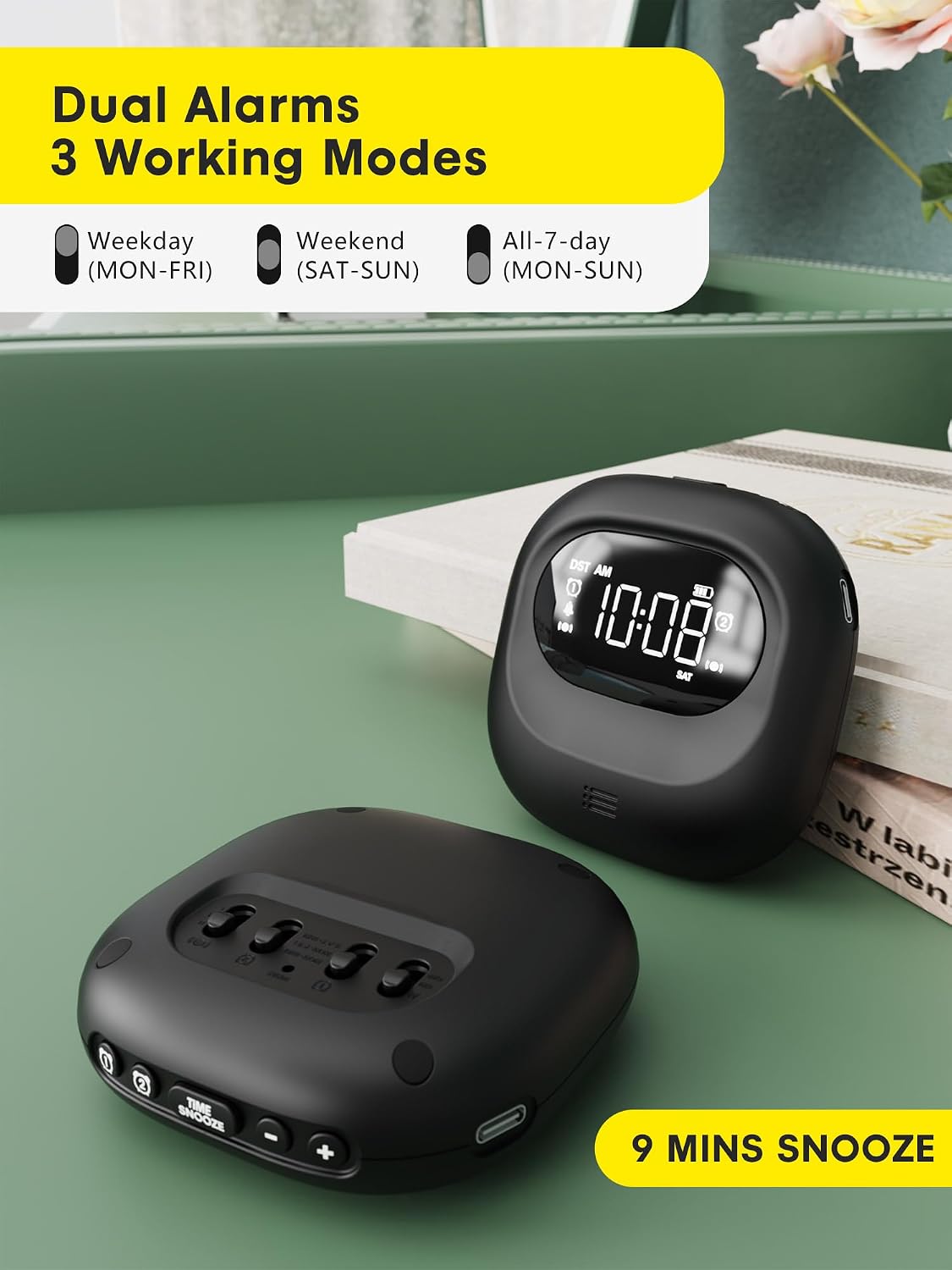 ROCAM Vibrating Alarm Clock Bed Shaker, Rechargeable 3000mAh Battery